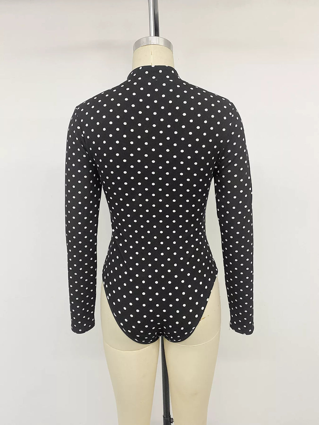 Polka Dot Cutout Long Sleeve Bodysuit | STAHlin RADIANCE