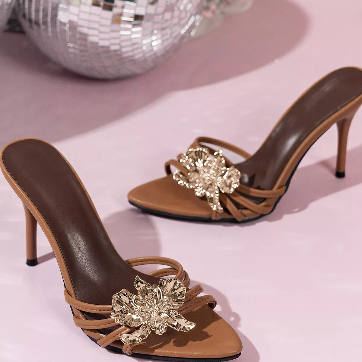 Floral Embellished High Heel Sandals | STAHlin RADIANCE