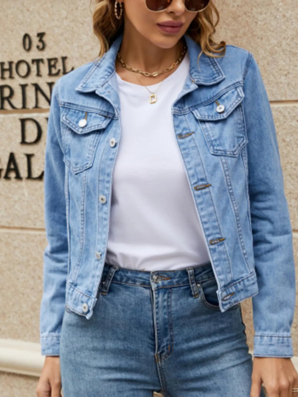 Slim-Fit Button Up Denim Jacket | STAHlin RADIANCE