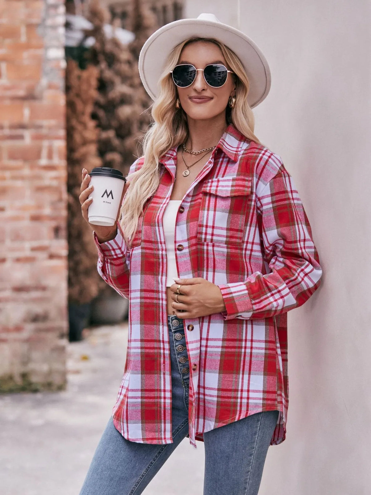 Plaid Button-Down Long Sleeve Shirt | STAHlin RADIANCE