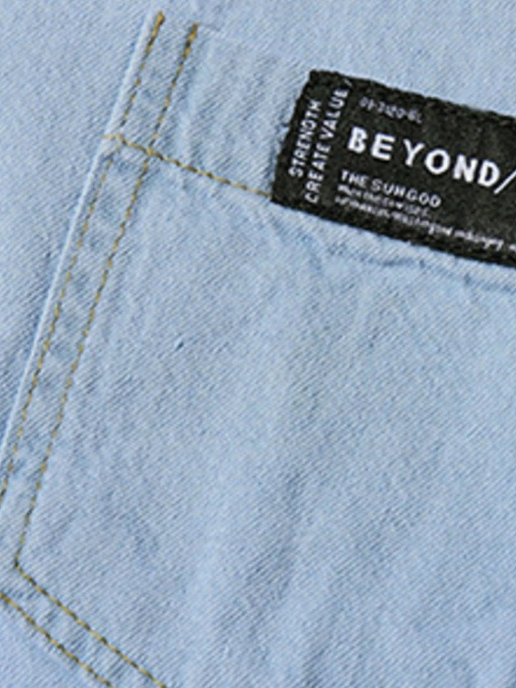 Men's Plus Size Chest Pocket Button Up Denim Shirt | STAHlin RADIANCE