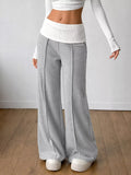 High-Waisted Wide-Leg Contrast Pants | STAHlin RADIANCE