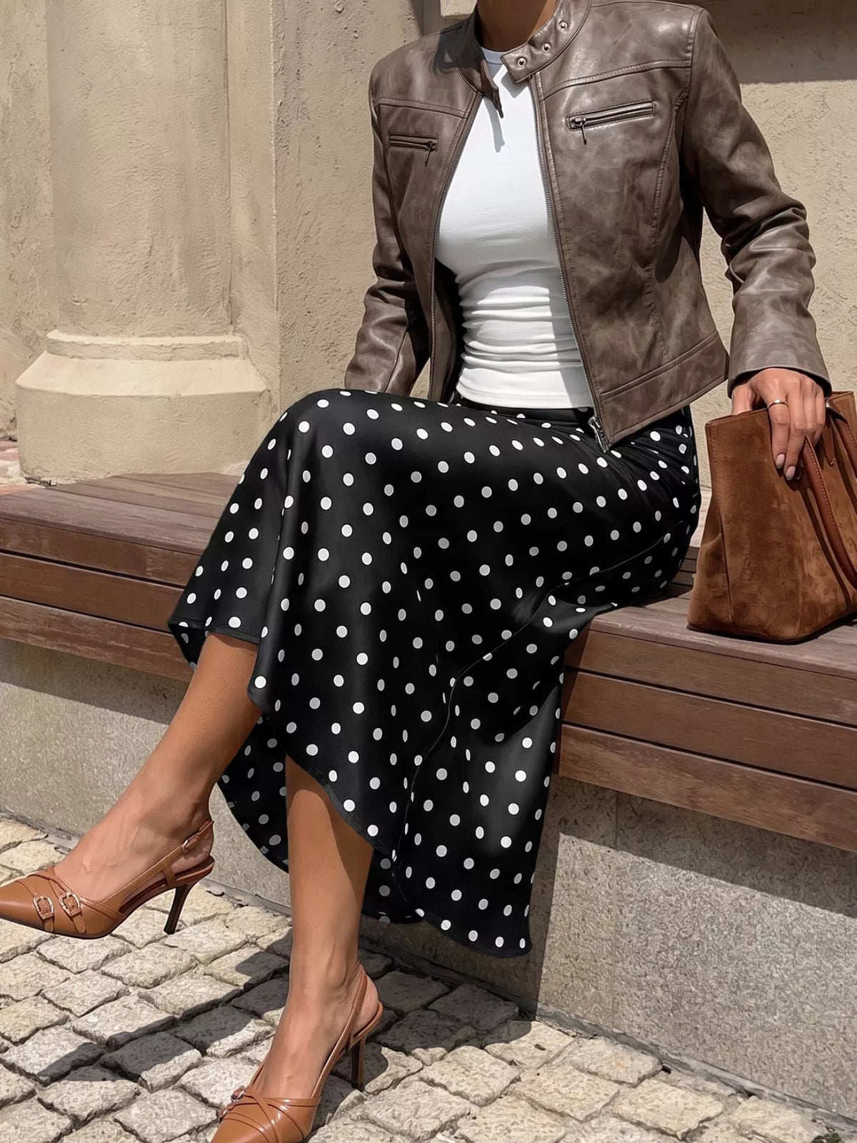Polka Dot Midi Skirt | STAHlin RADIANCE