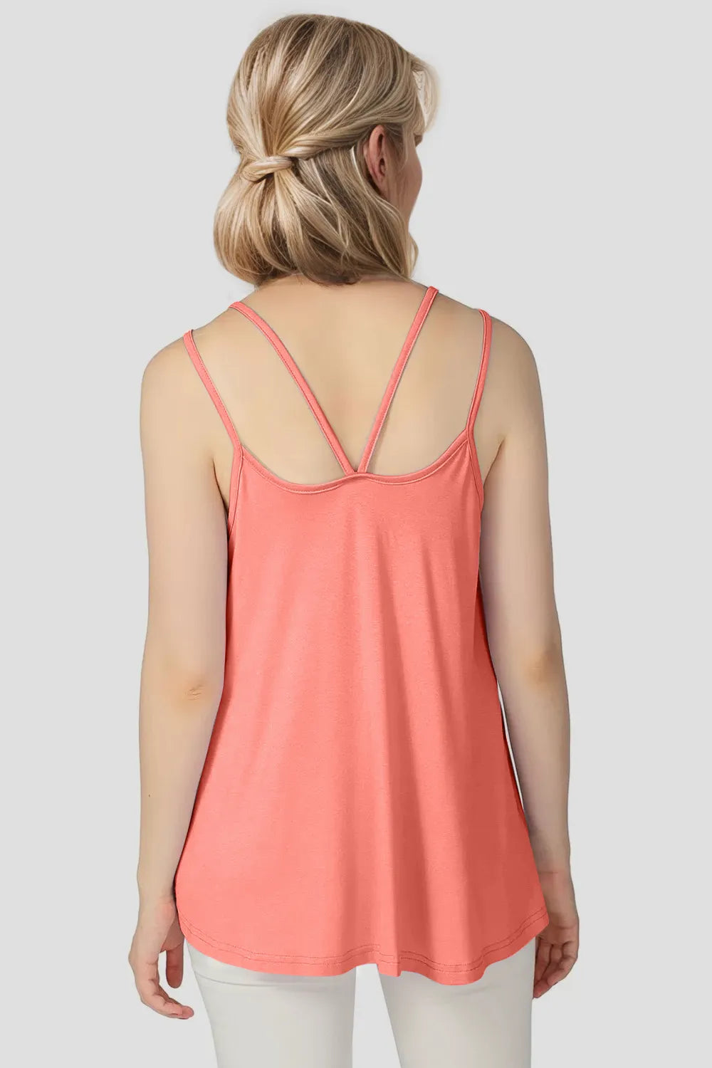Basic Bae Bamboo Scoop Neck Double Spaghetti Straps Cami | STAHlin RADIANCE