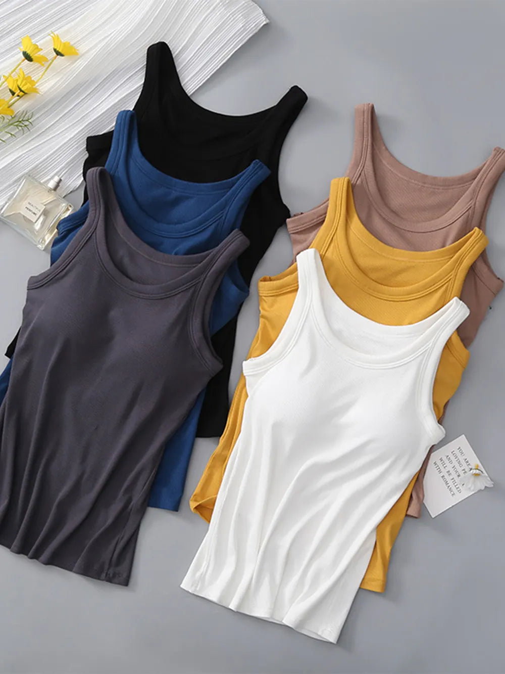 Round Neck Tank with Bra | STAHlin RADIANCE