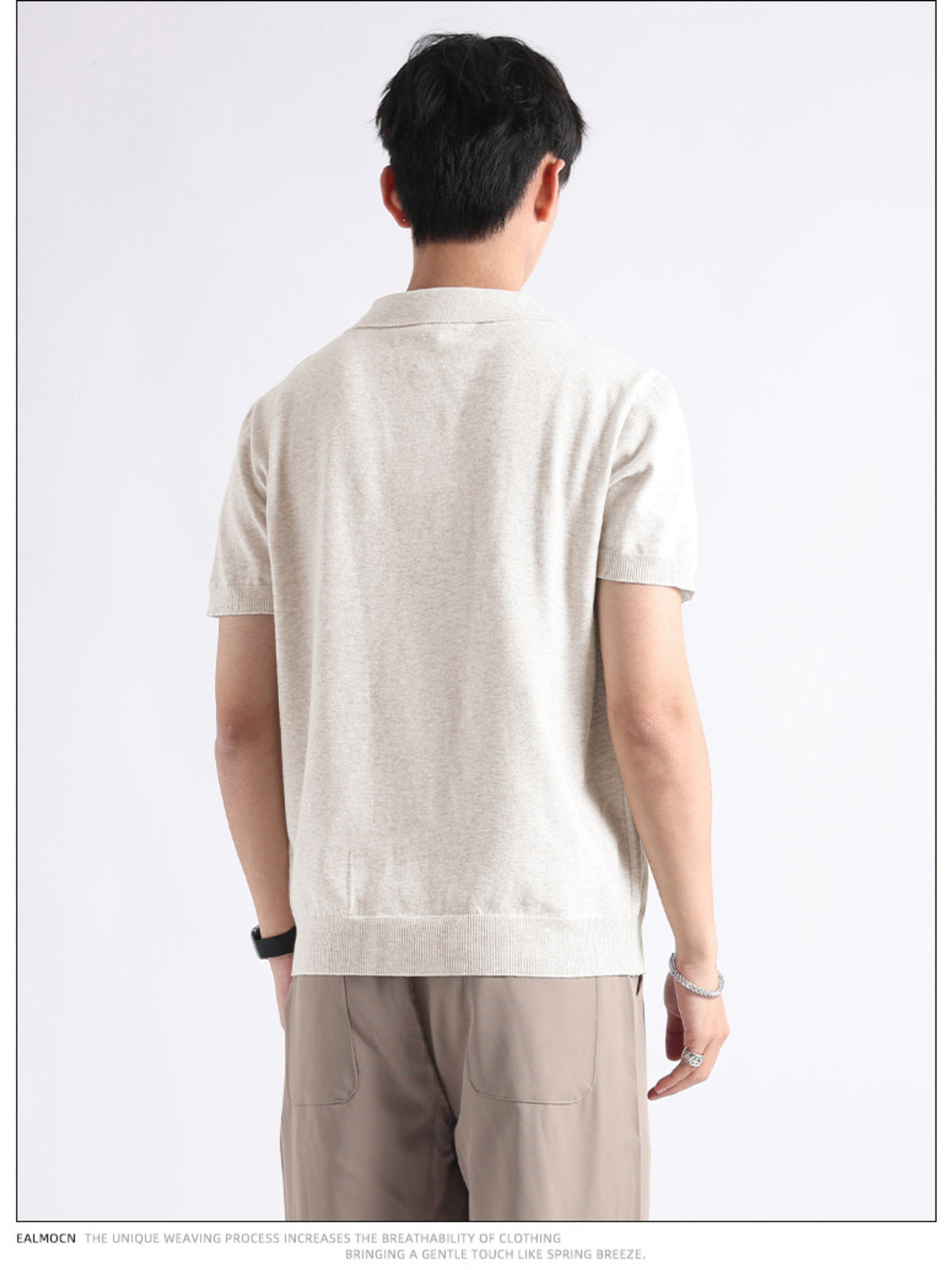 Men's Plus Size Button Detail Short-Sleeve Polo | STAHlin RADIANCE