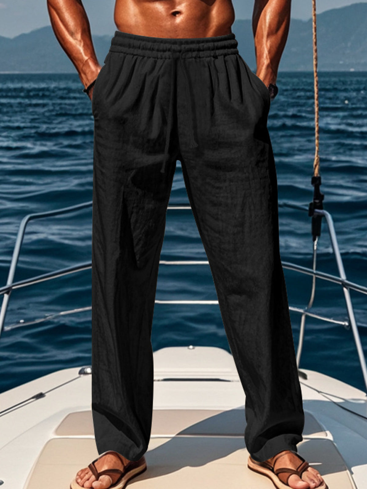 Men's Full Size Casual Loose-Fit Pants with Elastic Drawstring Waist Plus Size | STAHlin RADIANCE