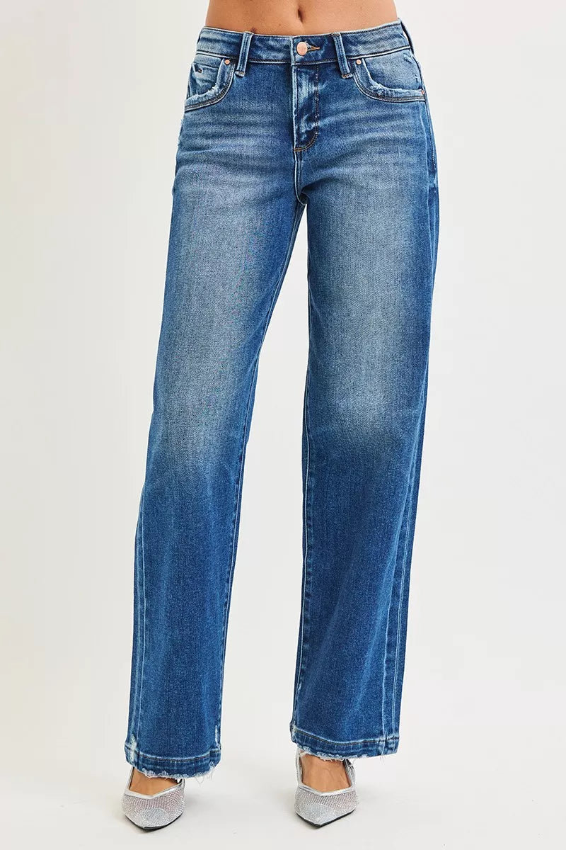 RISEN Full Size Slouchy Baggy Jeans Pocket Side Seam Detail Plus Size | STAHlin RADIANCE
