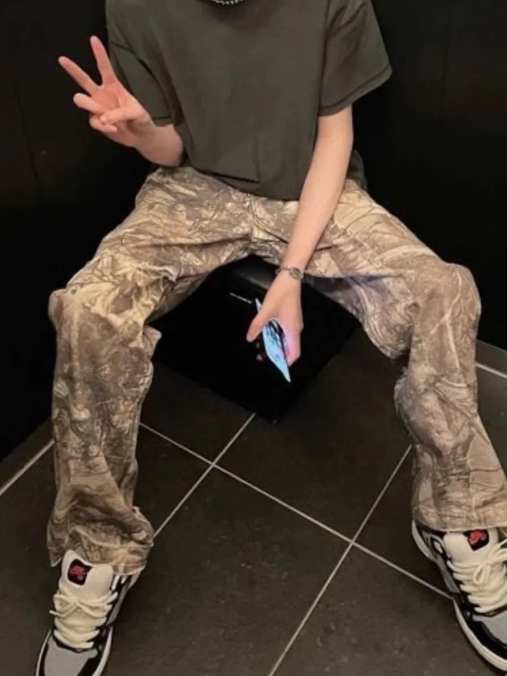 Men's Twig Camouflage Distressed Jeans | STAHlin RADIANCE