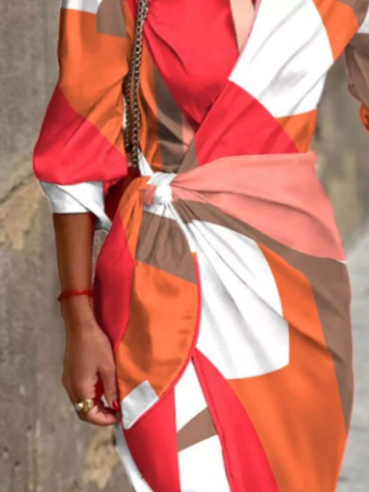 Printed Collared Neck Shirt Dress | STAHlin RADIANCE