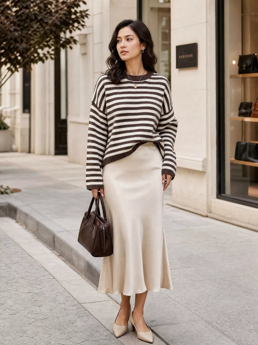 Striped Crew Neck Sweater | STAHlin RADIANCE