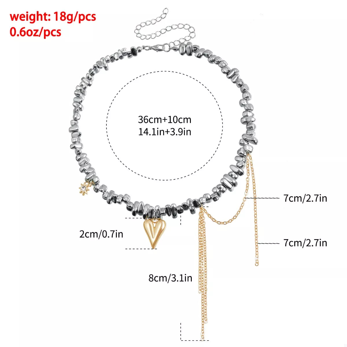 Silver-Plated Heart Necklace | STAHlin RADIANCE