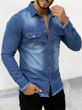 Men's Frayed Hem Denim Shirt | STAHlin RADIANCE