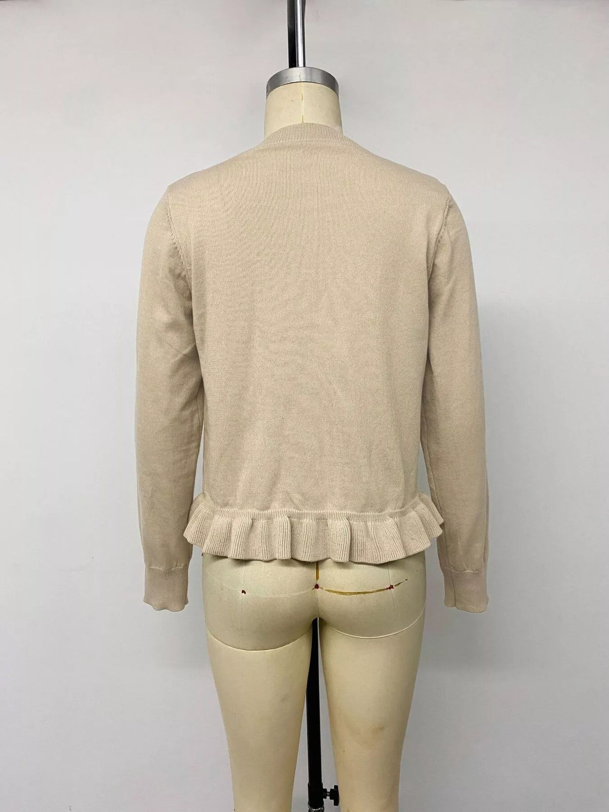 Ruffle Hem Button-Up Cardigan | STAHlin RADIANCE