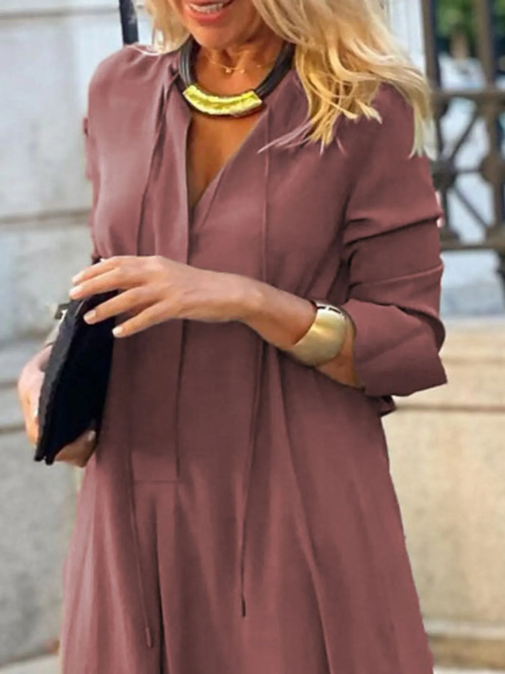 Full Size Solid Color Maxi Shirt Dress Plus Size | STAHlin RADIANCE