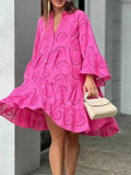 Full Size Eyelet Ruffled Hem Tiered Dress Plus Size | STAHlin RADIANCE