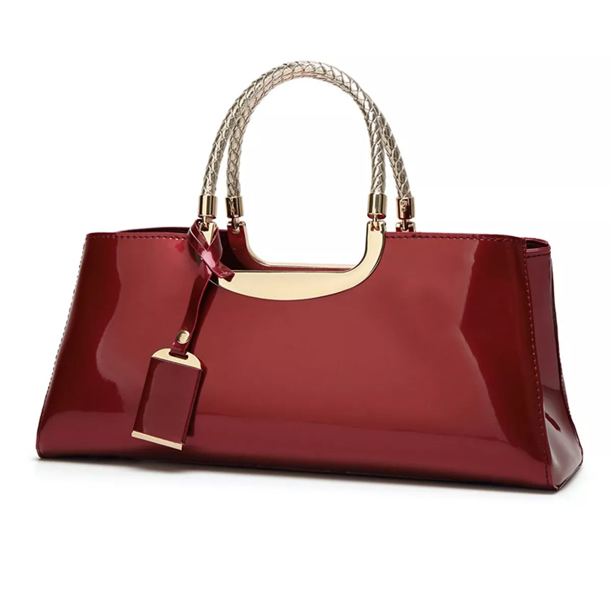 Patent Leather Handbag with Top Handle | STAHlin RADIANCE