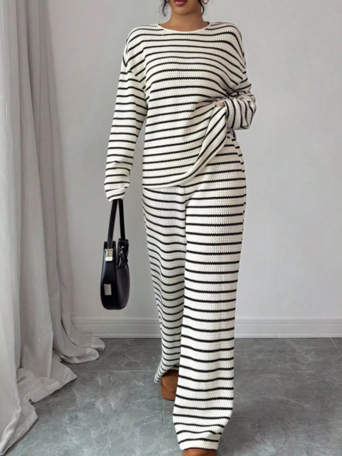 Striped Relaxed Fit Top and Pants Set | STAHlin RADIANCE