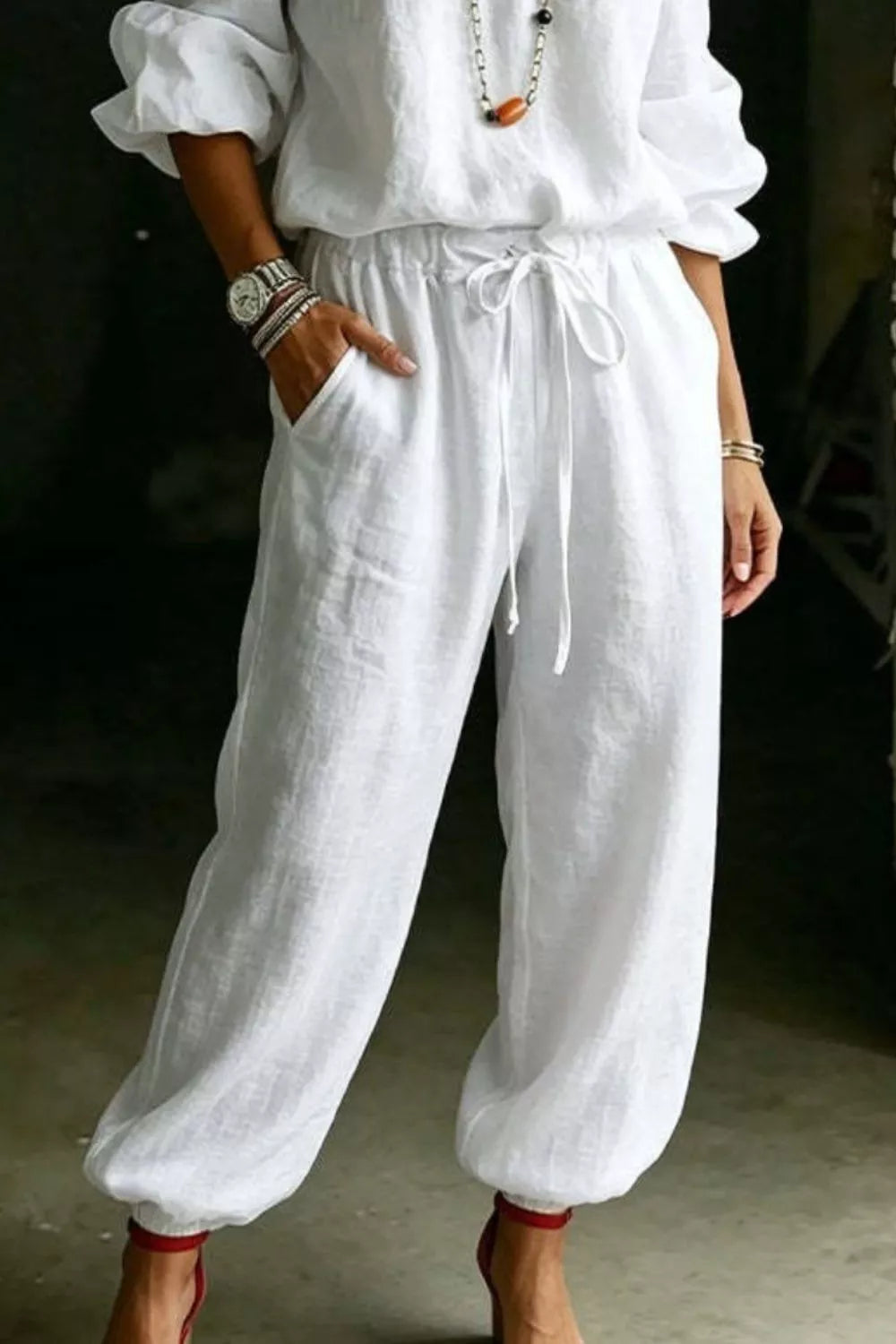Full Size Off-Shoulder Top and Pants Set Plus Size | STAHlin RADIANCE