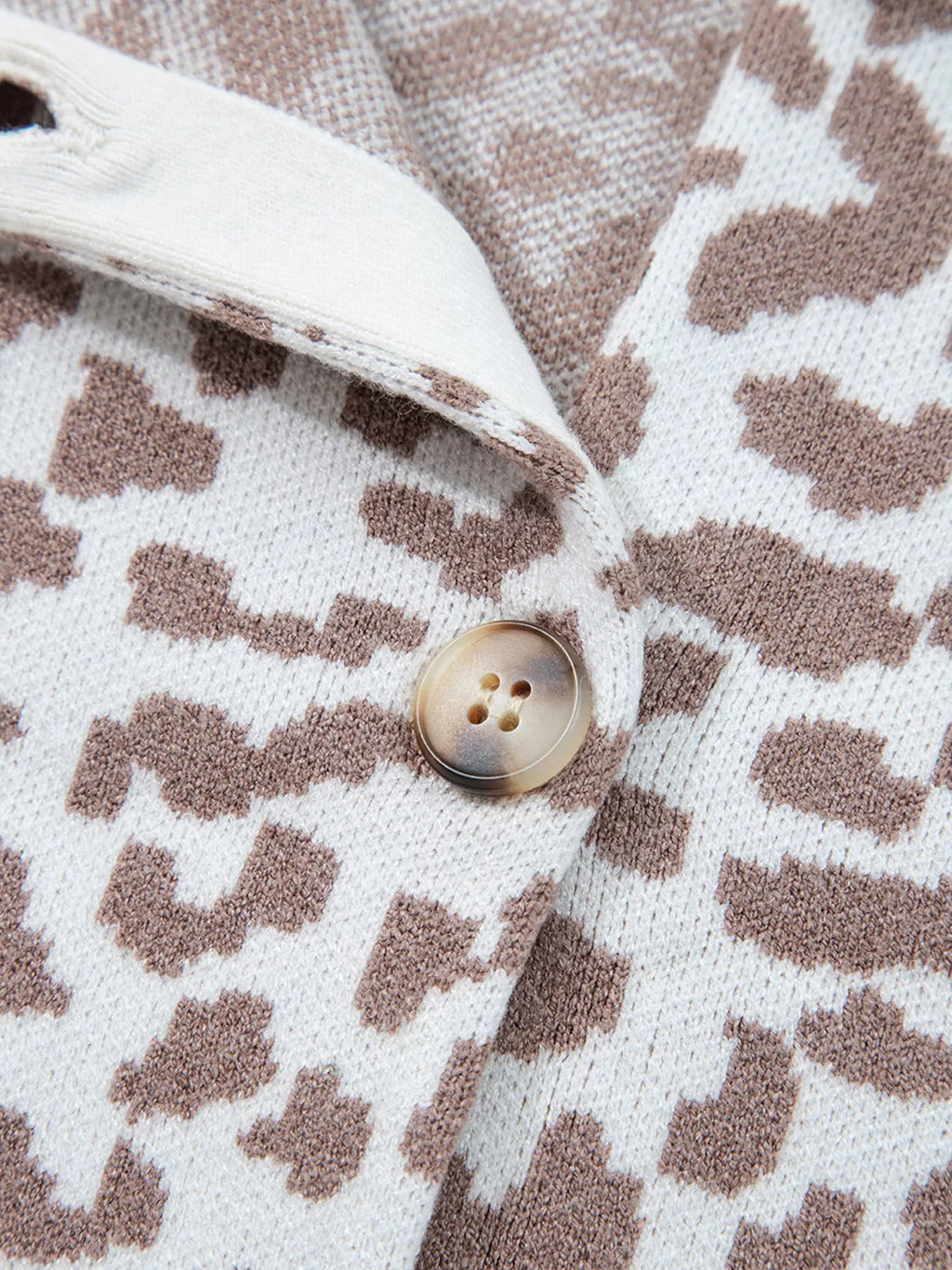 Leopard Drop Shoulder Chunky Knitted Cardigan | STAHlin RADIANCE