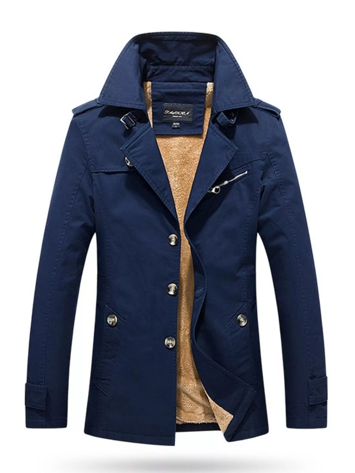 Men's Plus Size Button Up Long Sleeve Coat | STAHlin RADIANCE