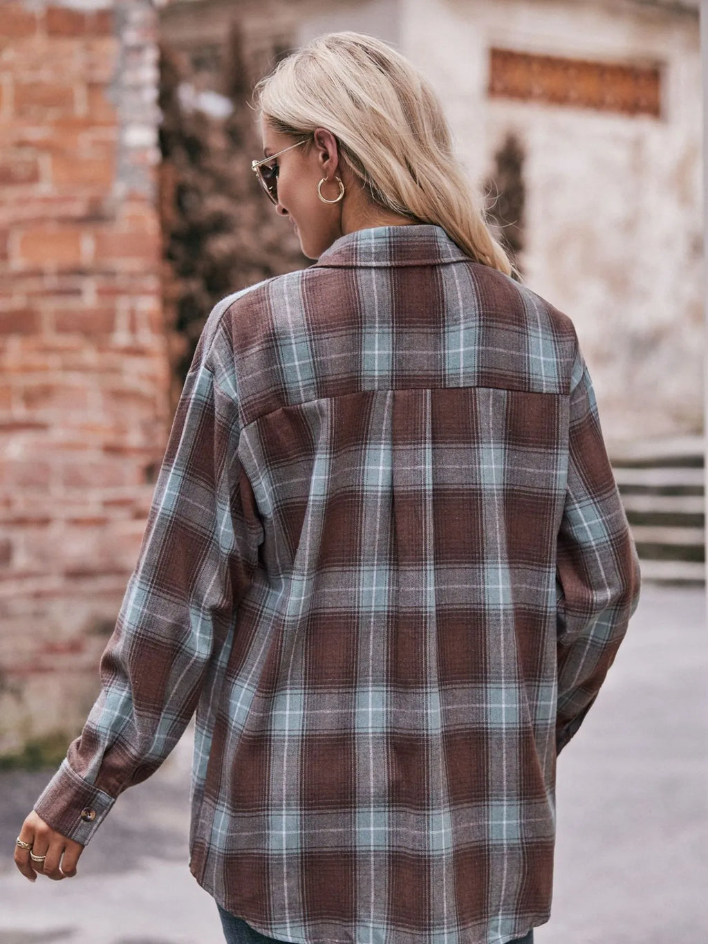 Plaid Button-Down Long Sleeve Shirt | STAHlin RADIANCE