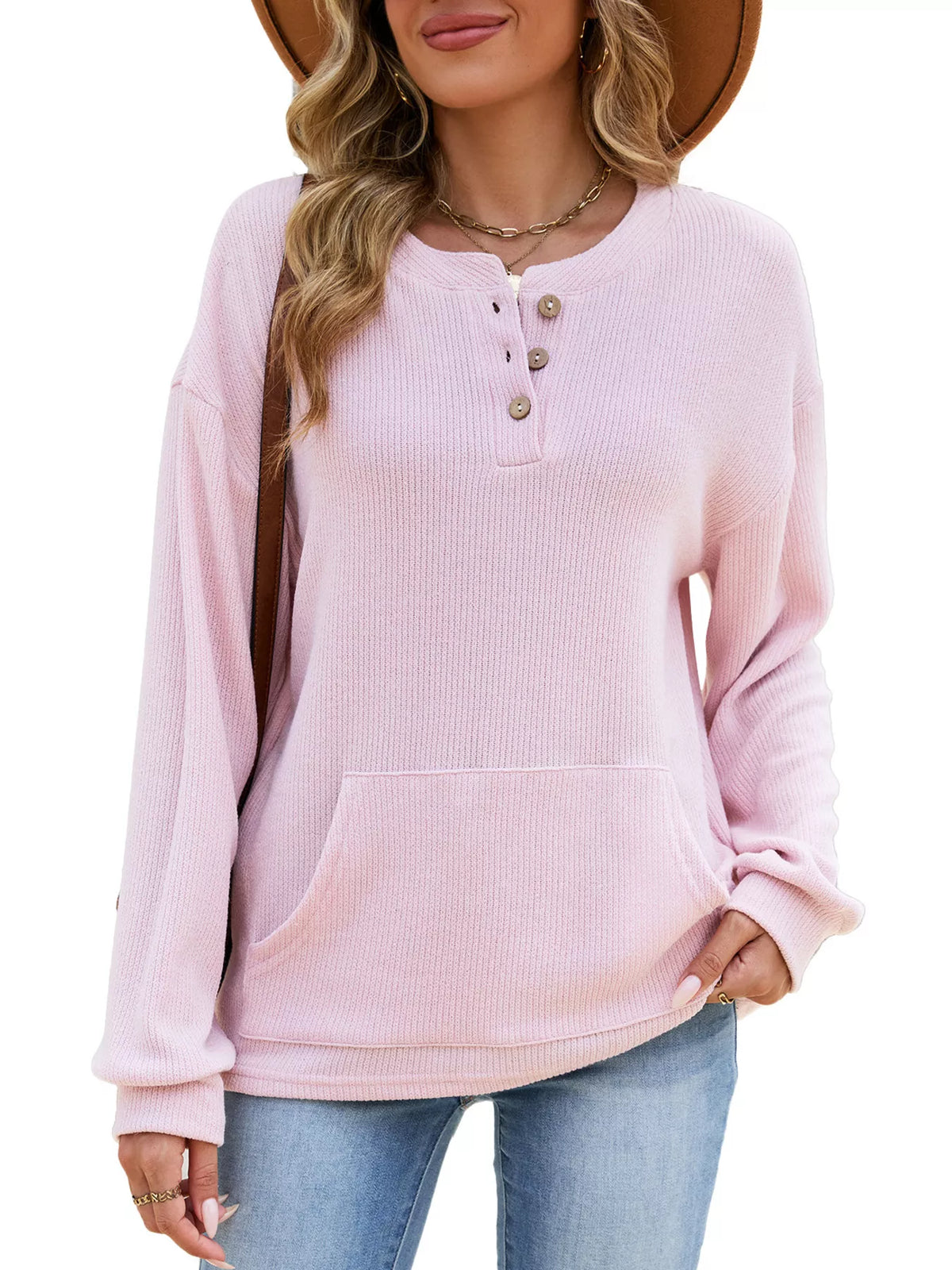 The Darcy Button Sweatshirt | STAHlin RADIANCE