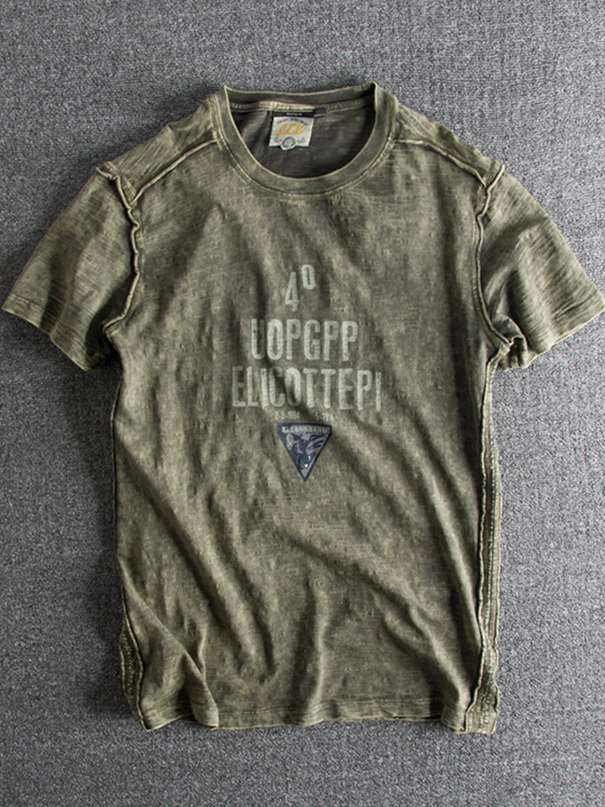 Men's Letter Round Neck Short Sleeve T-Shirt | STAHlin RADIANCE