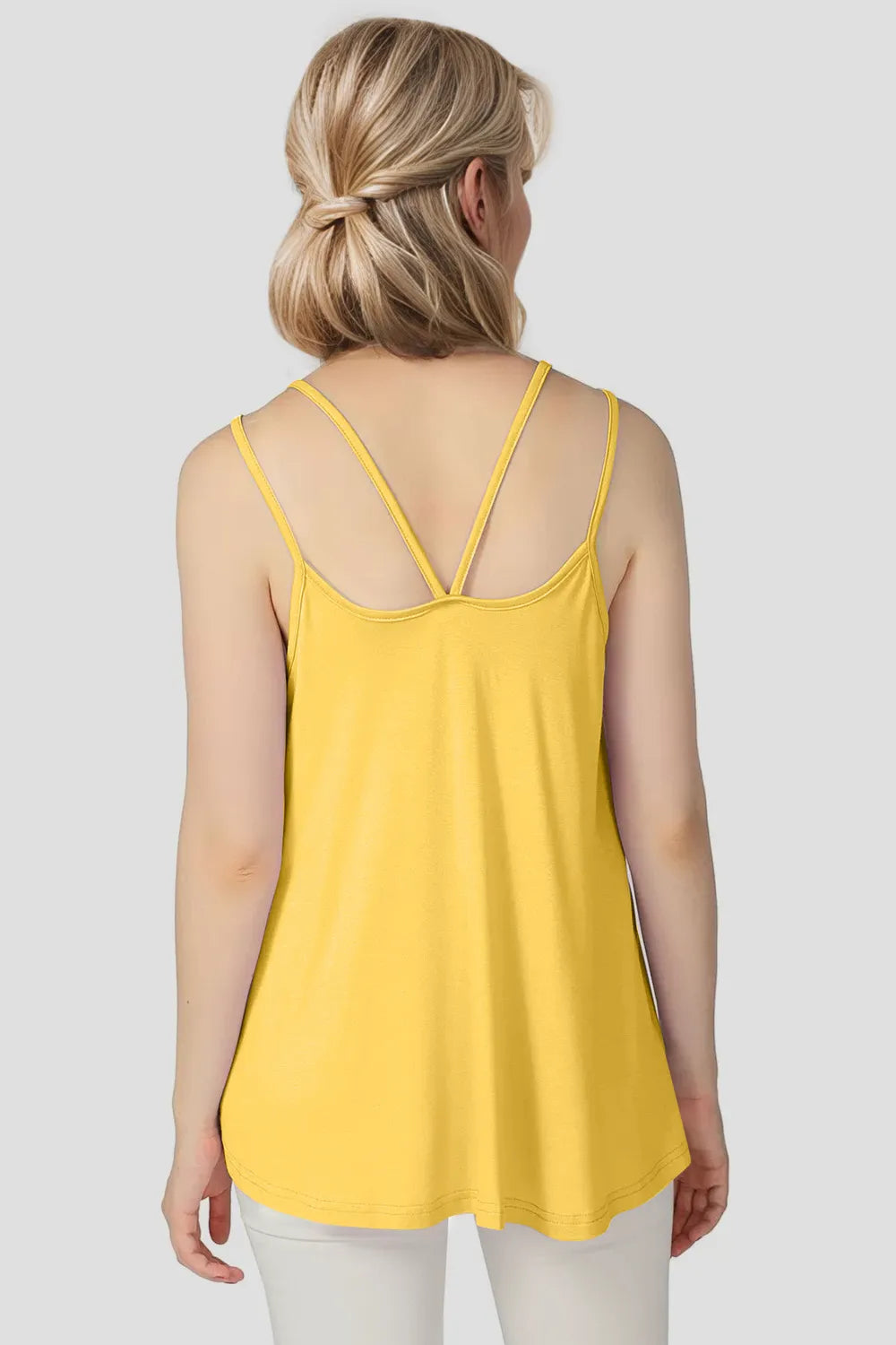 Basic Bae Bamboo Scoop Neck Double Spaghetti Straps Cami | STAHlin RADIANCE