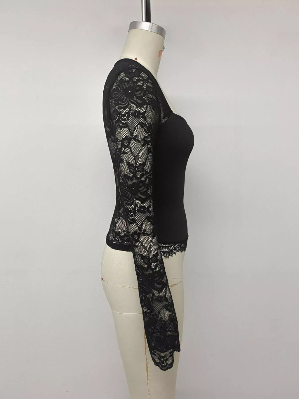 Lace Sleeve Square Neck Top | STAHlin RADIANCE