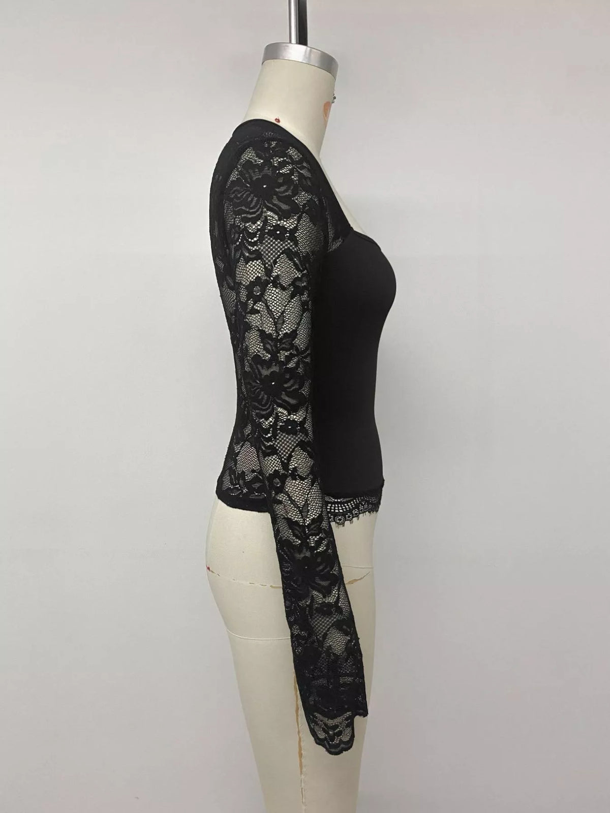 Lace Sleeve Square Neck Top | STAHlin RADIANCE