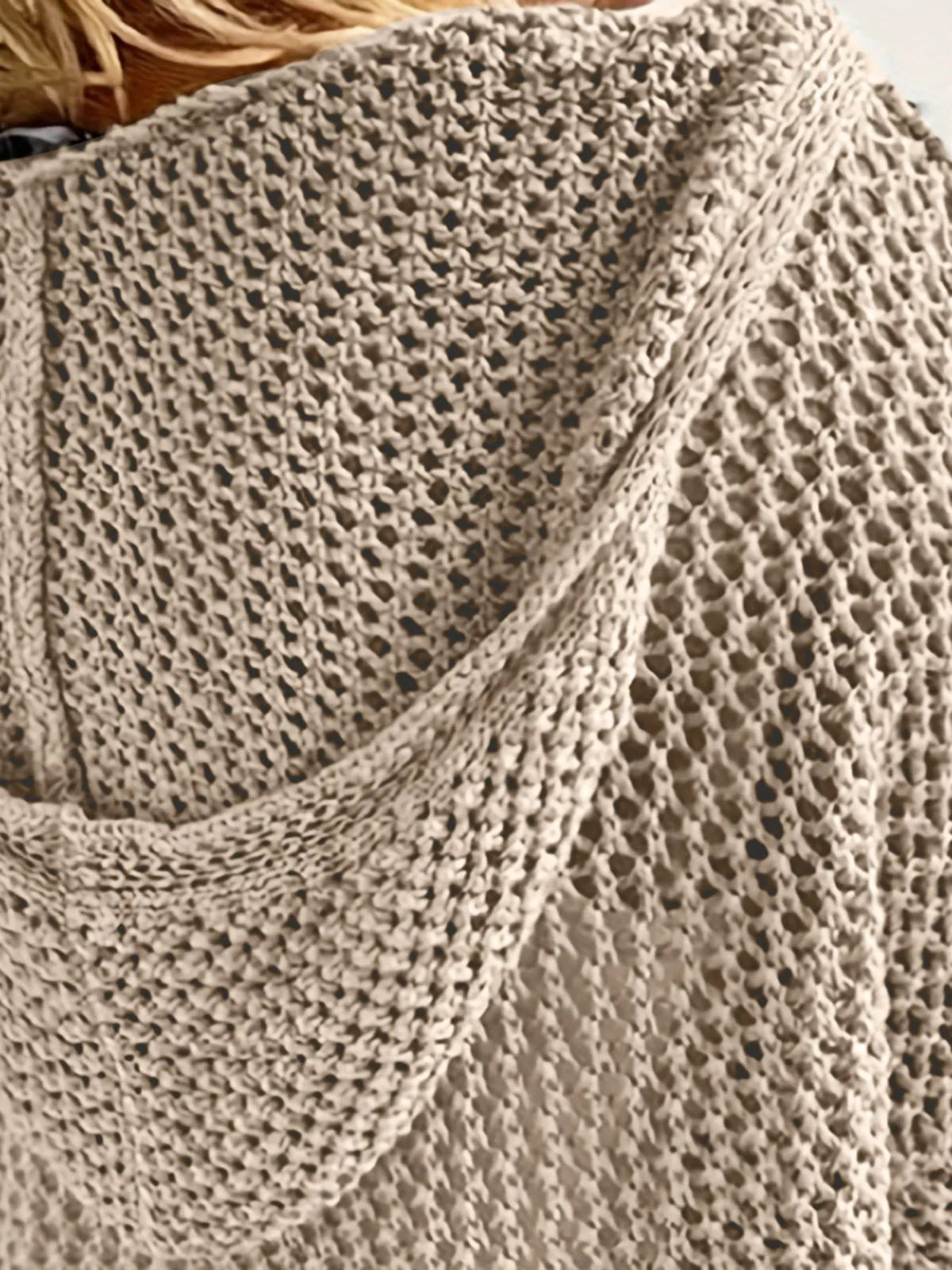Openwork Long Sleeve Hooded Knit Cover Up | STAHlin RADIANCE