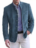 Men's Full Size Button Up Long Sleeve Blazer Plus Size | STAHlin RADIANCE