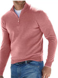 Men's Full Size Quarter-Zip Long Sleeve Sweater Plus Size | STAHlin RADIANCE