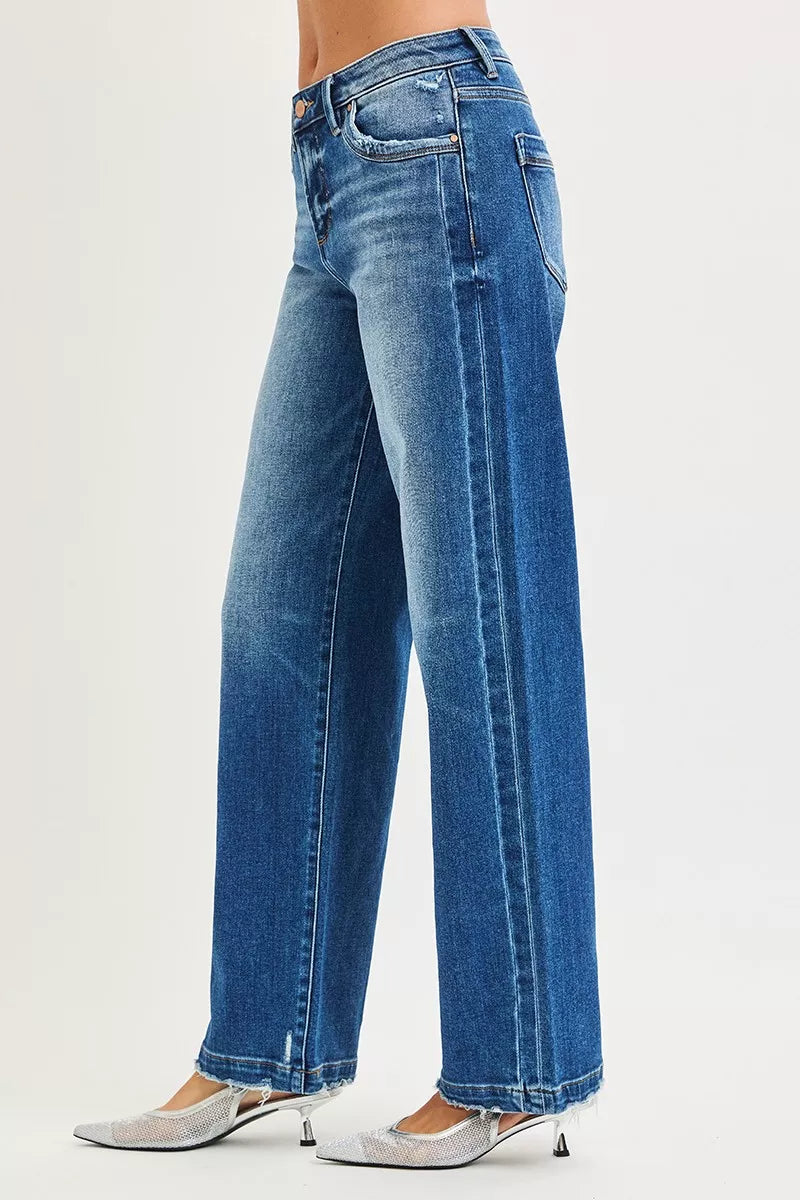 RISEN Full Size Slouchy Baggy Jeans Pocket Side Seam Detail Plus Size | STAHlin RADIANCE