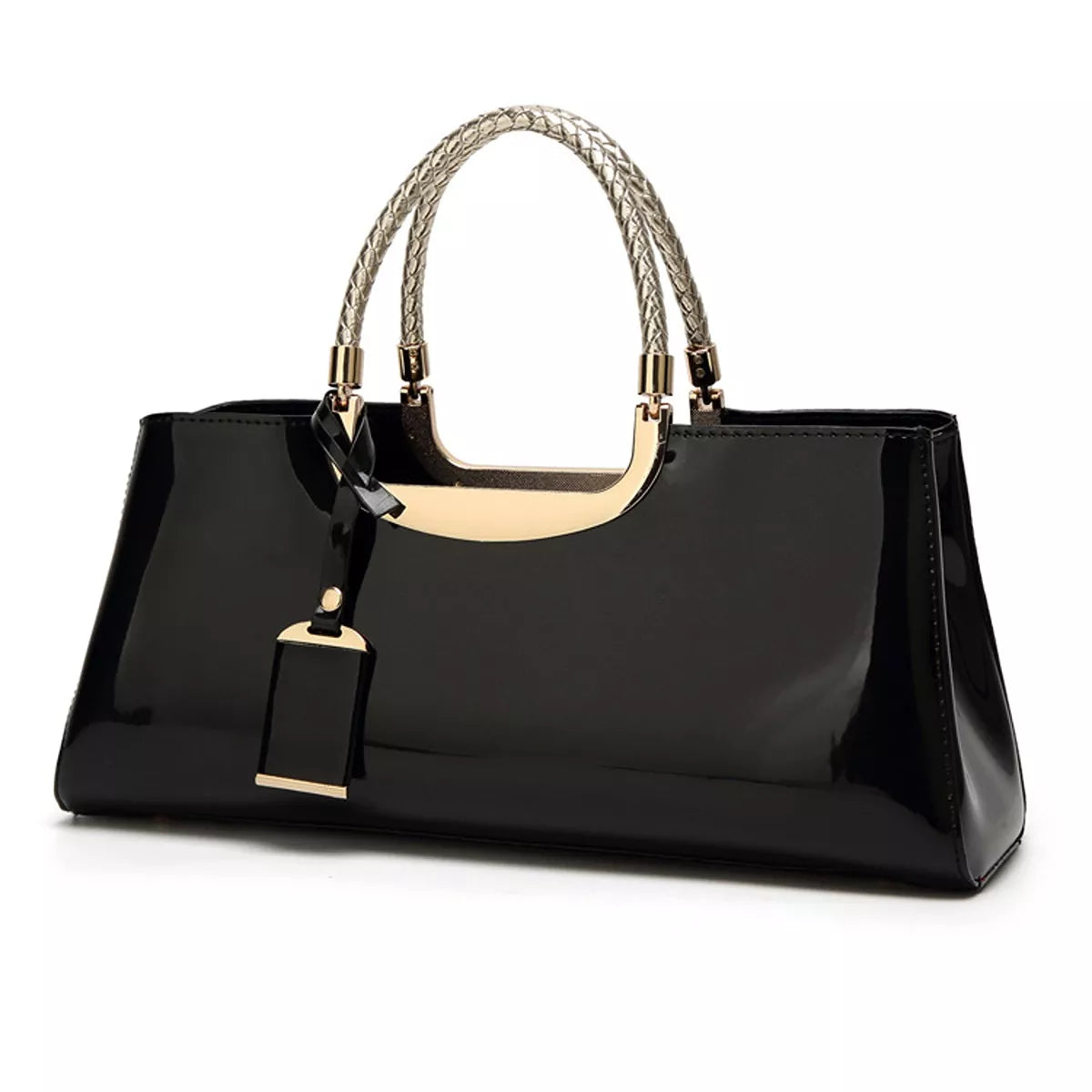 Patent Leather Handbag with Top Handle | STAHlin RADIANCE