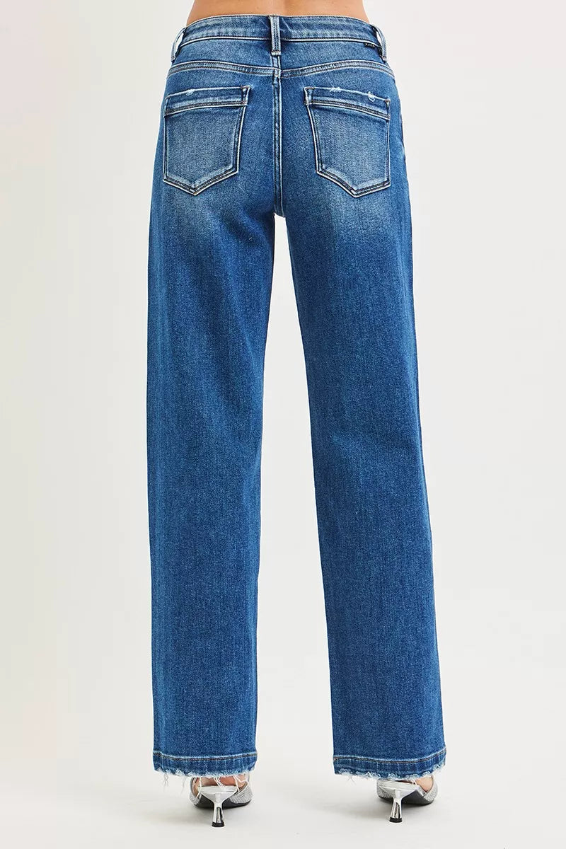 RISEN Full Size Slouchy Baggy Jeans Pocket Side Seam Detail Plus Size | STAHlin RADIANCE