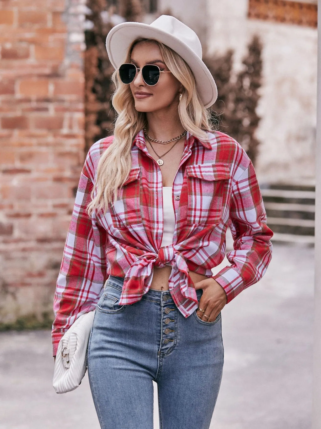 Plaid Button-Down Long Sleeve Shirt | STAHlin RADIANCE