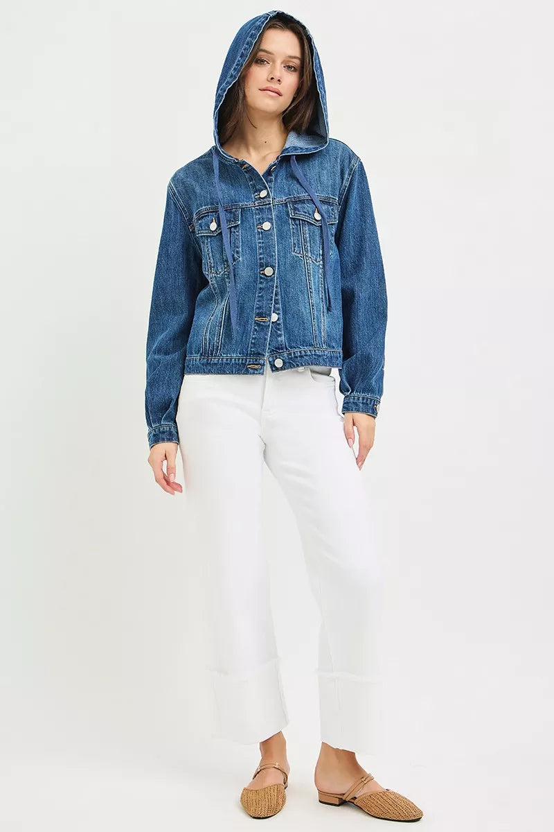 RISEN Basic Denim Jacket with Hoodie | STAHlin RADIANCE