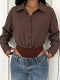 Striped Button-Up Bodysuit | STAHlin RADIANCE