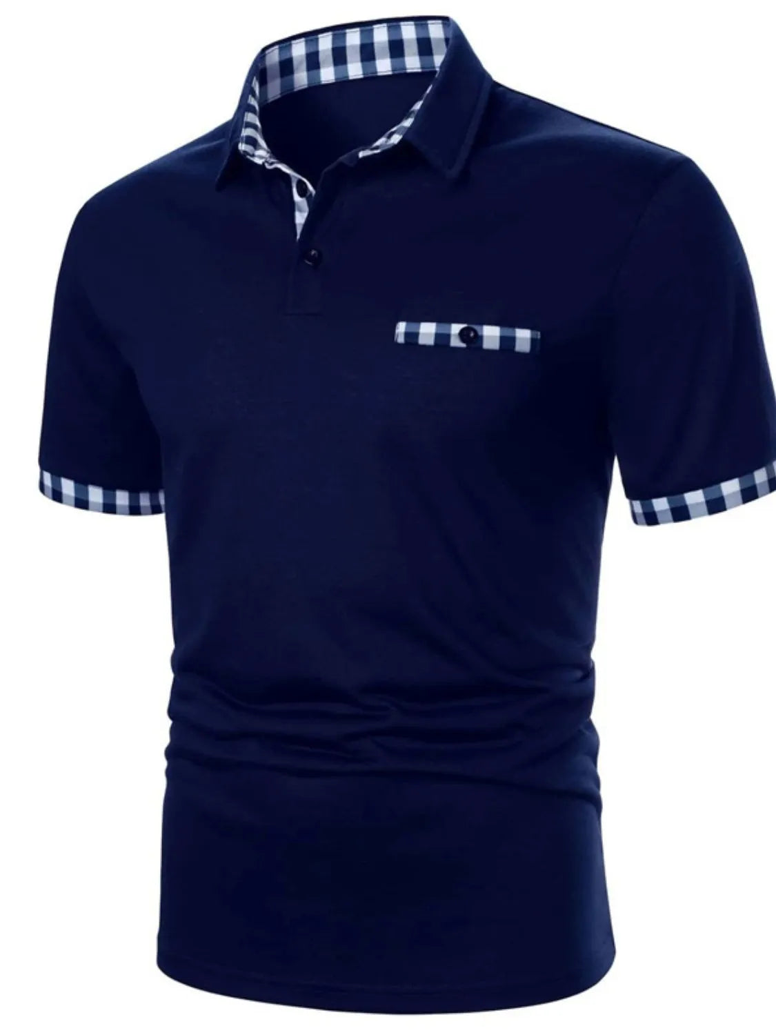 Men's Full Size Collared Neck Short Sleeve Polo Plus Size | STAHlin RADIANCE