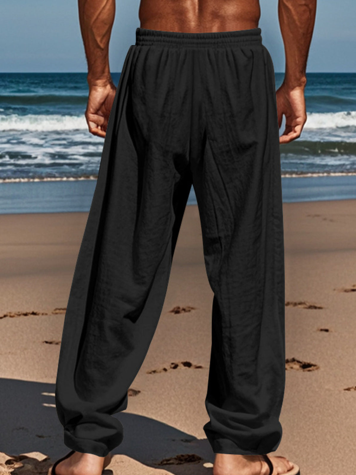 Men's Full Size Casual Loose-Fit Pants with Elastic Drawstring Waist Plus Size | STAHlin RADIANCE