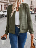 Textured Zip-Up Long Sleeve Jacket | STAHlin RADIANCE