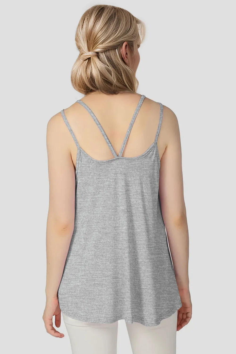 Basic Bae Bamboo Scoop Neck Double Spaghetti Straps Cami | STAHlin RADIANCE