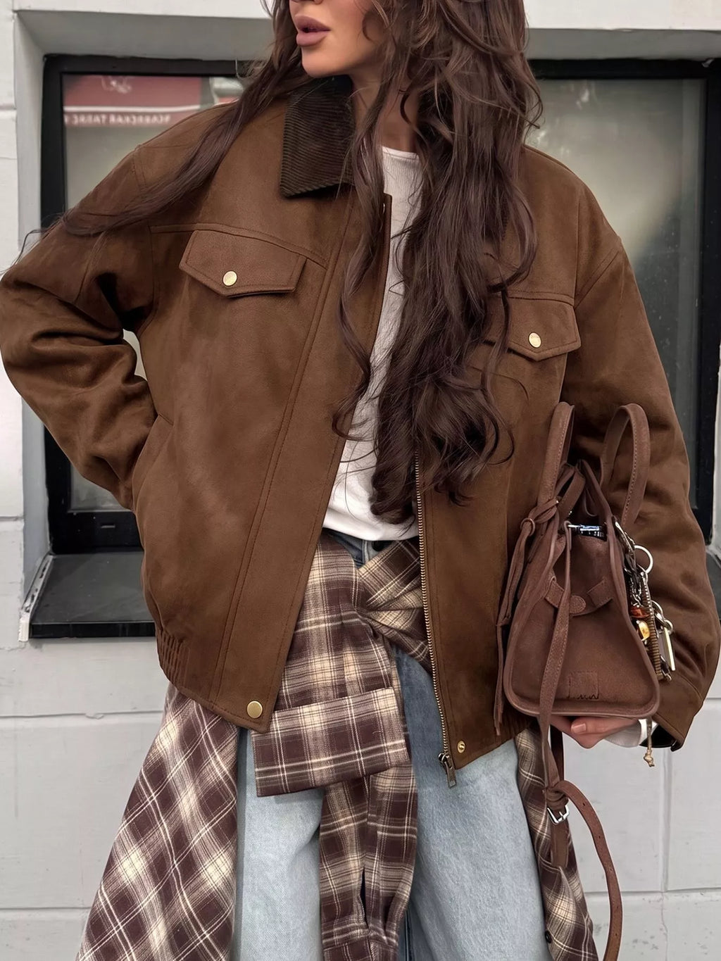 Corduroy Collar Zip-Up Jacket | STAHlin RADIANCE