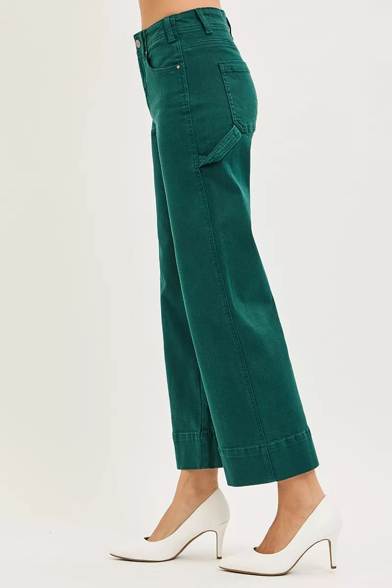 RISEN Tummy Control High Rise Crop Wide No Waist Band Pants | STAHlin RADIANCE