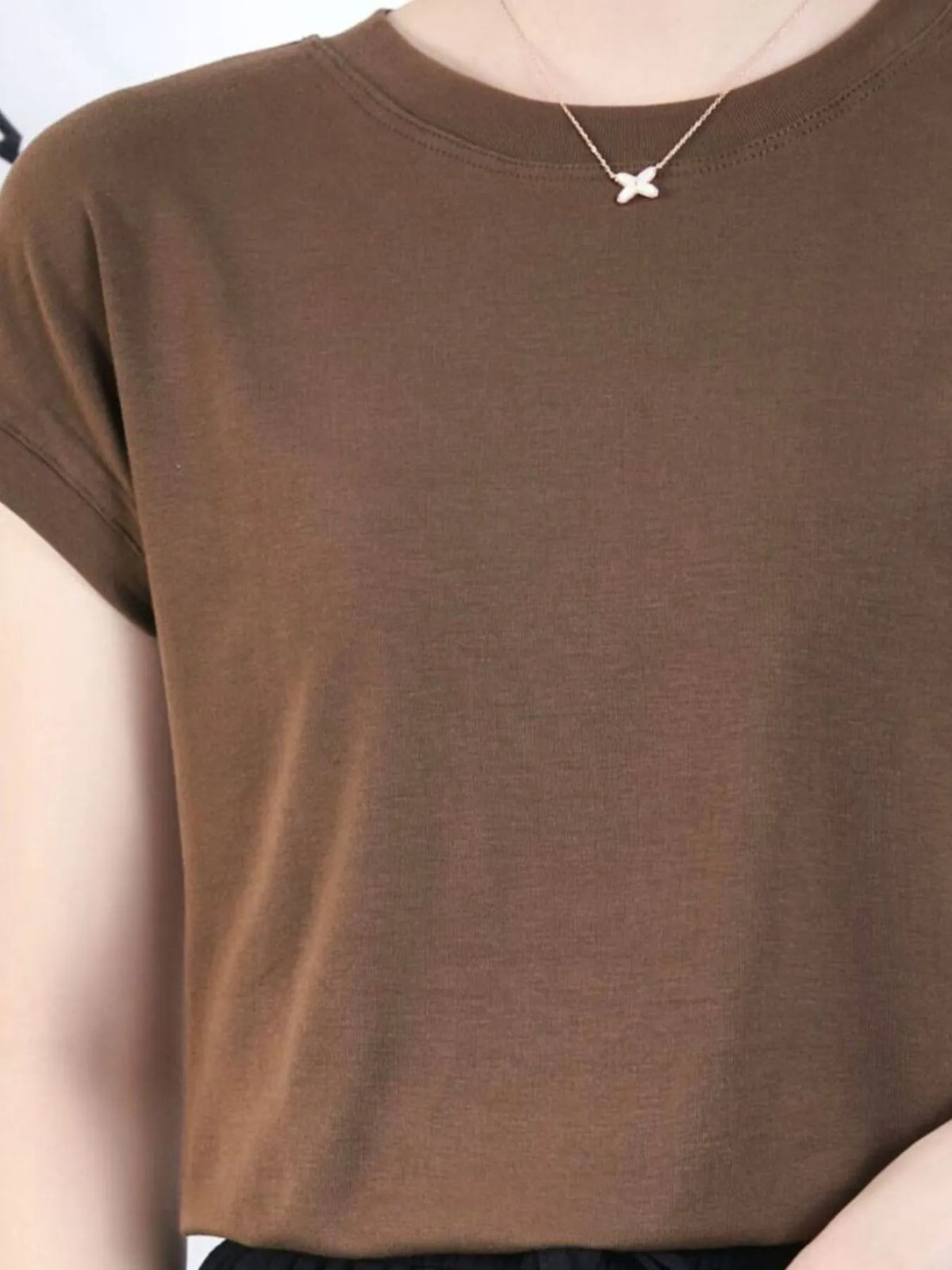 Plus Size Round Neck Short Sleeve T-Shirt | STAHlin RADIANCE