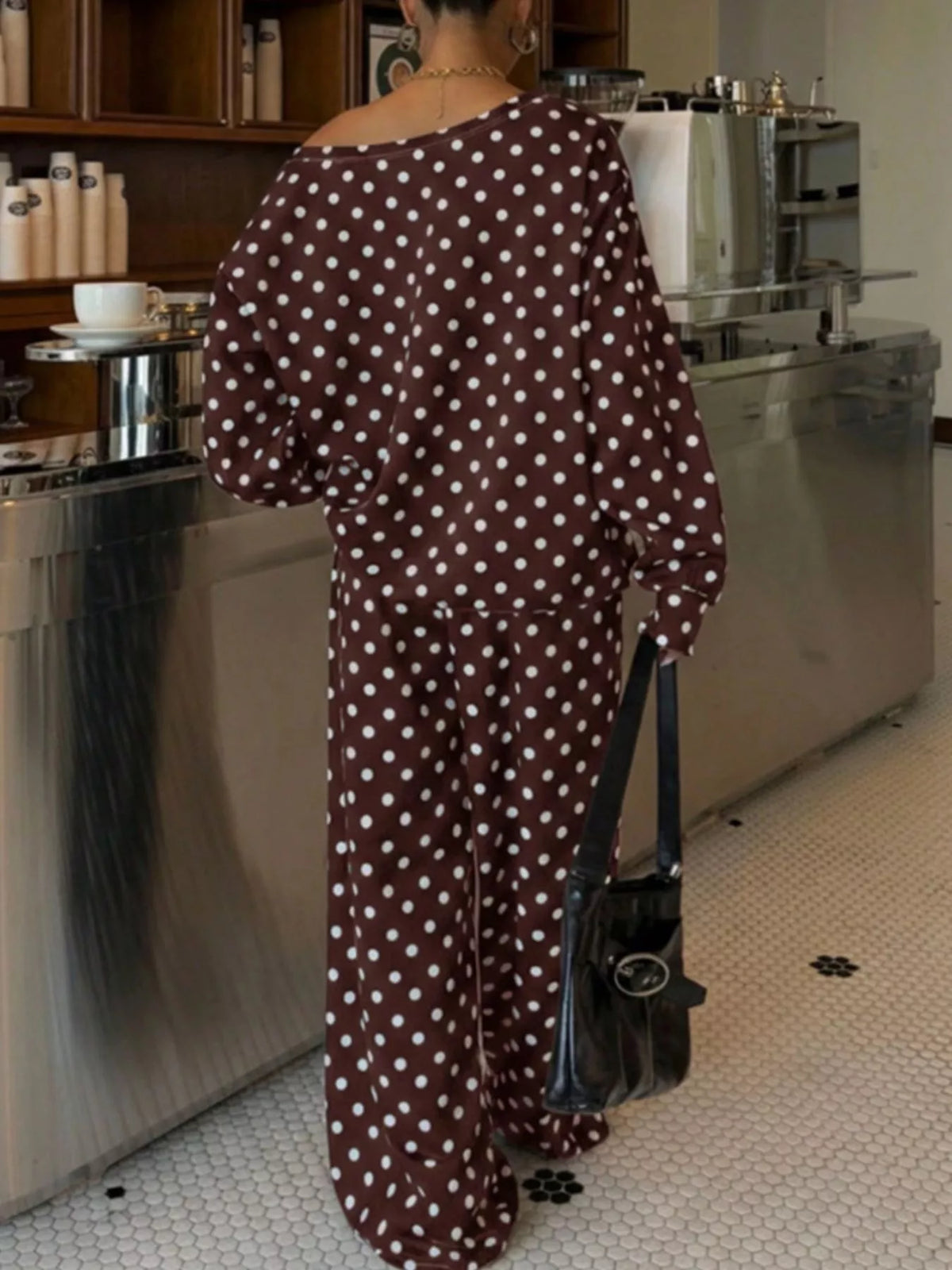 Polka Dot Long Sleeve Top and Pants Set | STAHlin RADIANCE