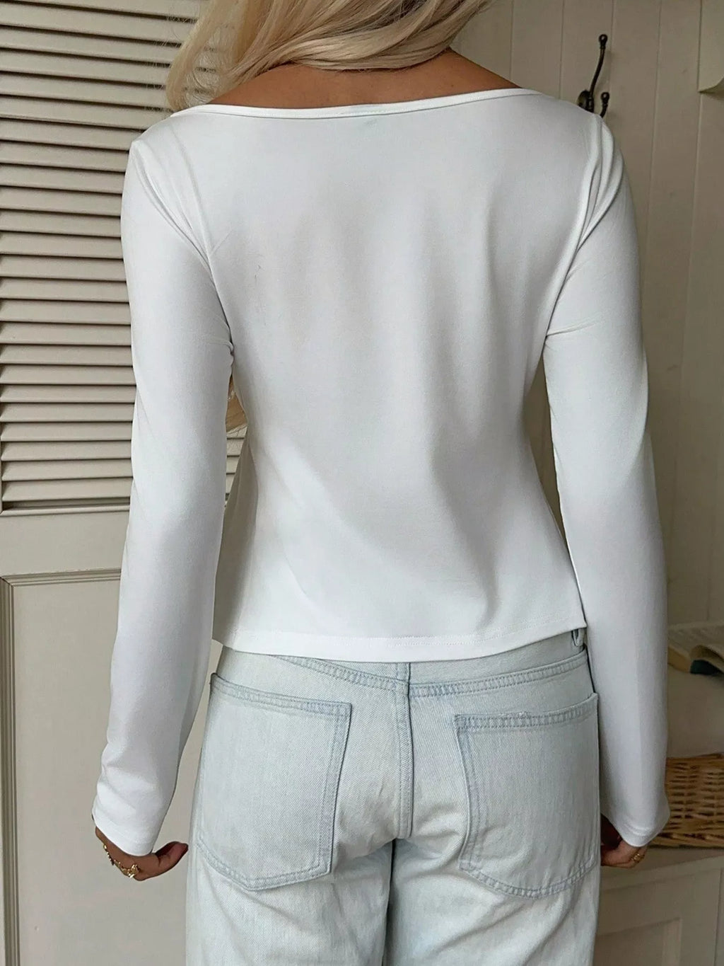 Lace Detail Long Sleeve T-Shirt | STAHlin RADIANCE