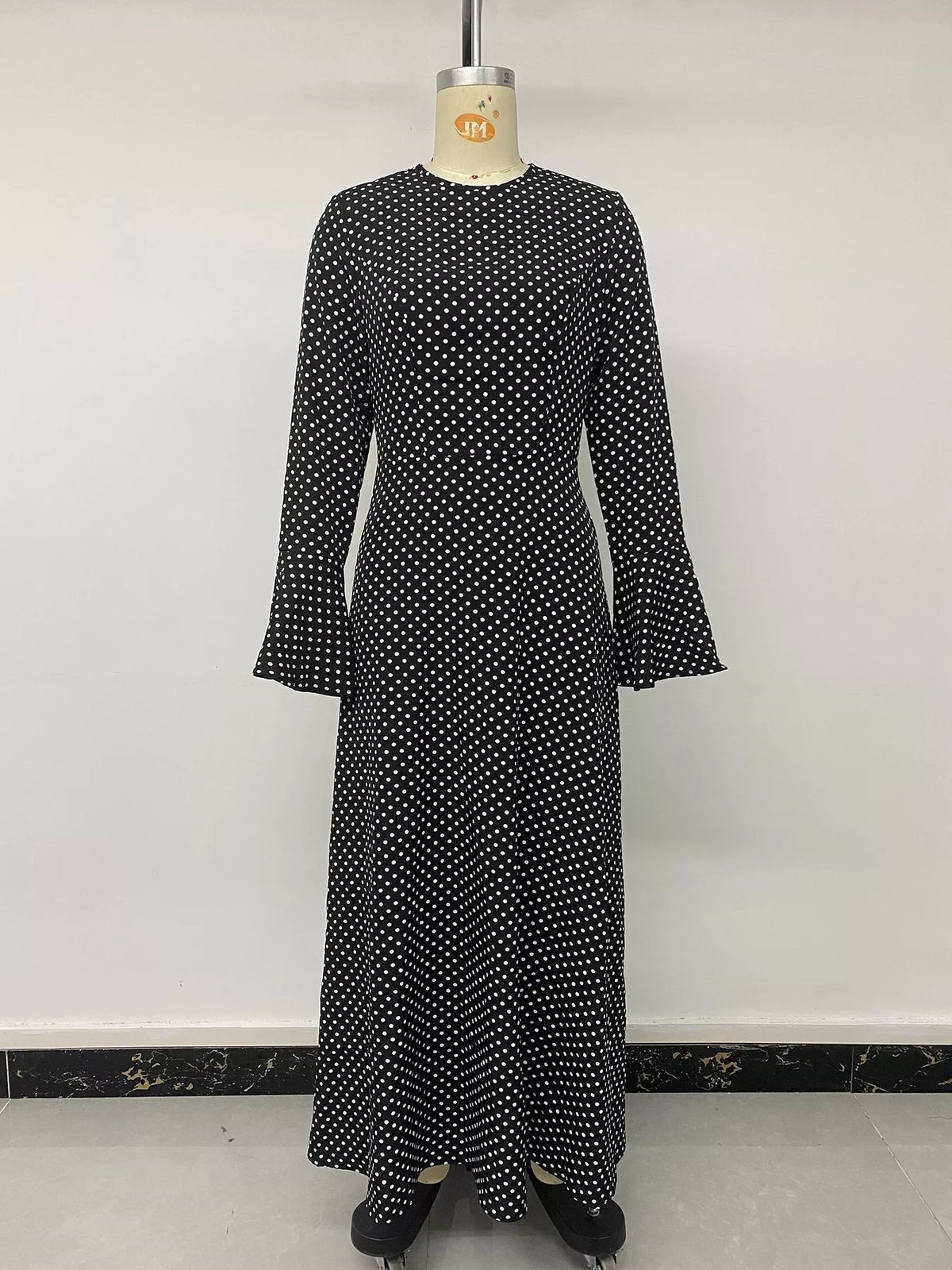 Polka Dot Flare Sleeve Maxi Dress | STAHlin RADIANCE